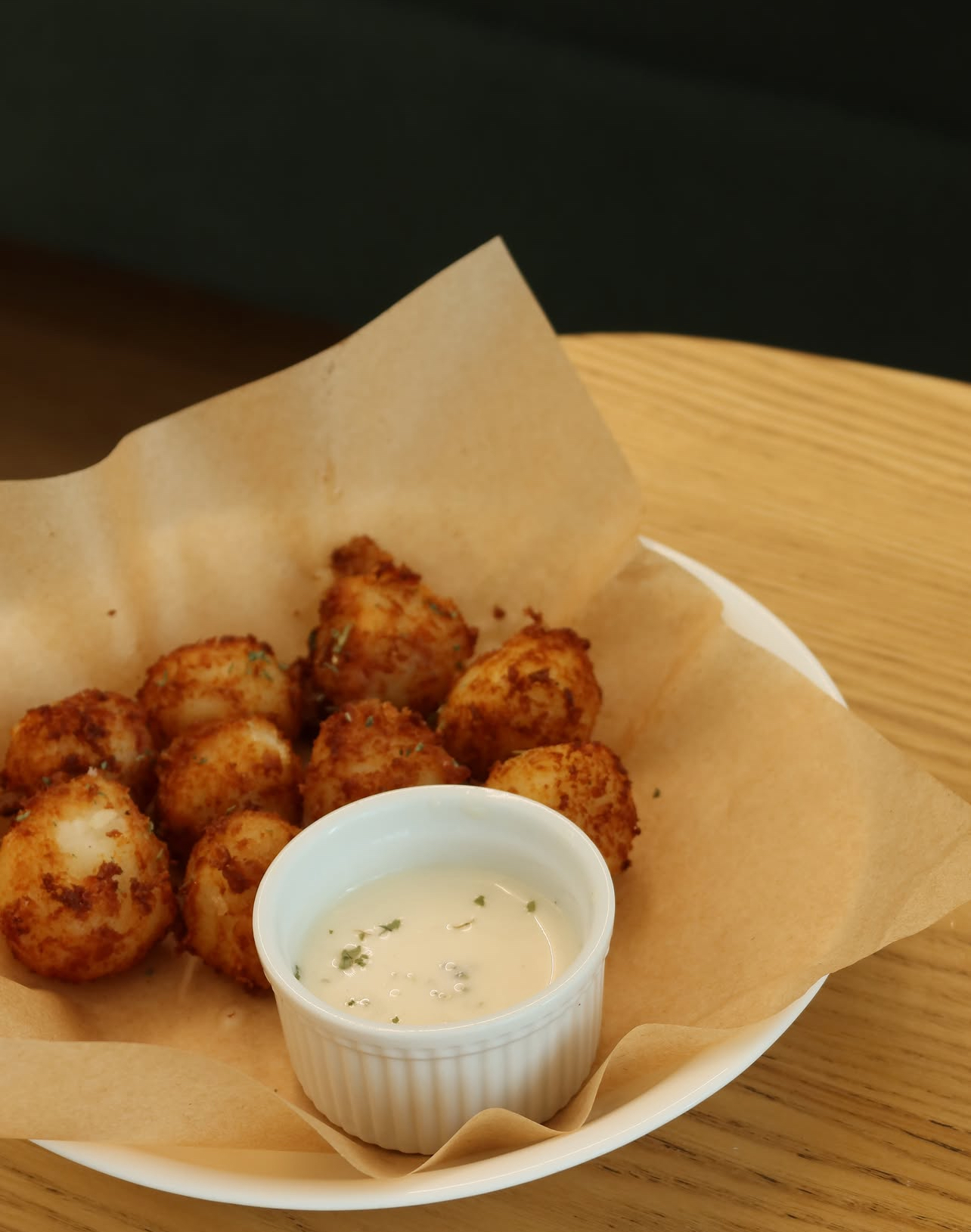 Cheese balls at Suds & Sips Café